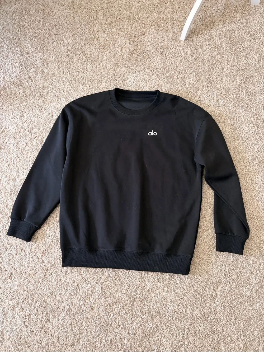Alo Black Crewneck Sweatshirt Sz M